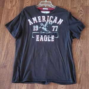 American Eagle Outfitters Brown & Orange Graphic Tee